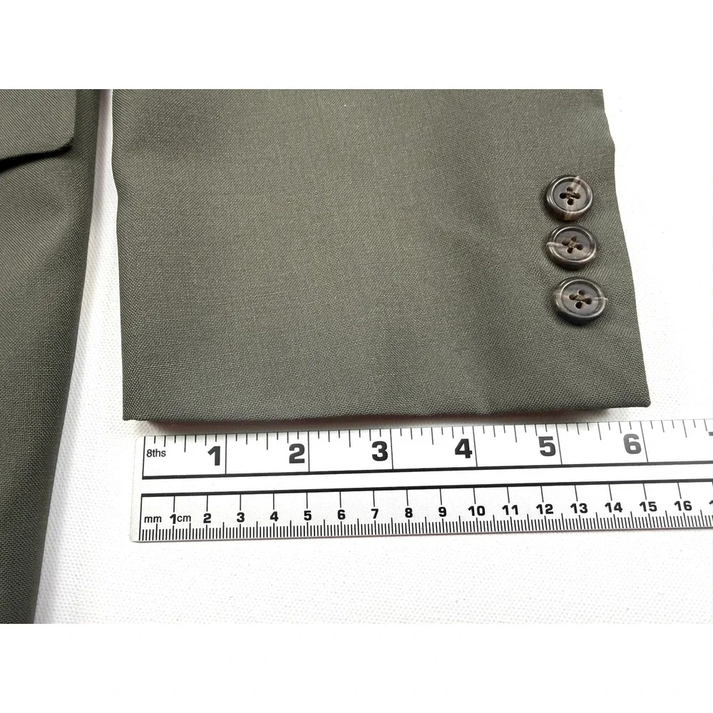 Vintage Brooks Brothers Pure Wool Sport Coat Mens 44R USA Made Olive Jacket 1796